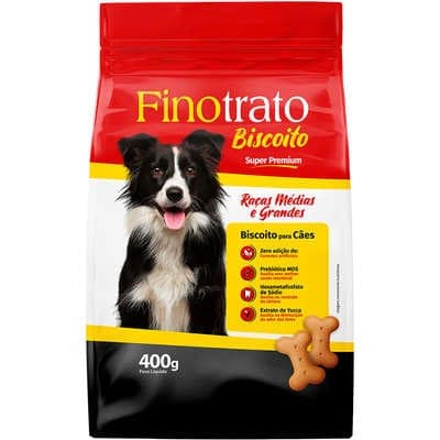 BISCOITO FINOTRATO RAÇAS MÉDIAS E GRANDES 400G